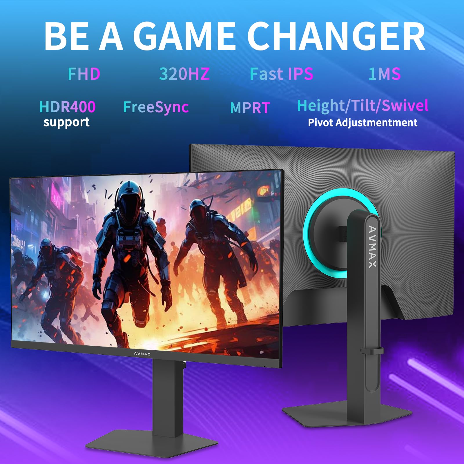 Amazon.co.jp: AVMAX24.5インチゲーミングモニター300Hz／320Hz（OVER