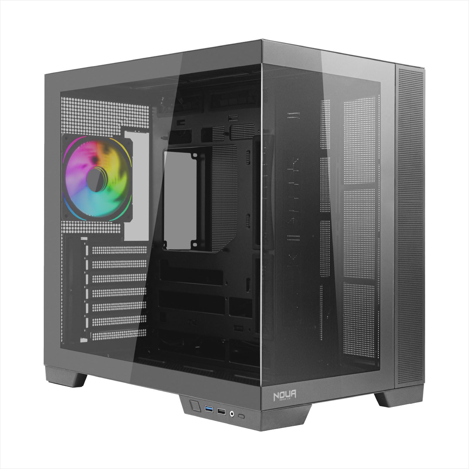 nuova visione atx mid tower gaming pc case con struttura a doppia camera e supporto raffreddamento liquido fino a 360mm per giocatori esigenti 

(65 caratteri)
