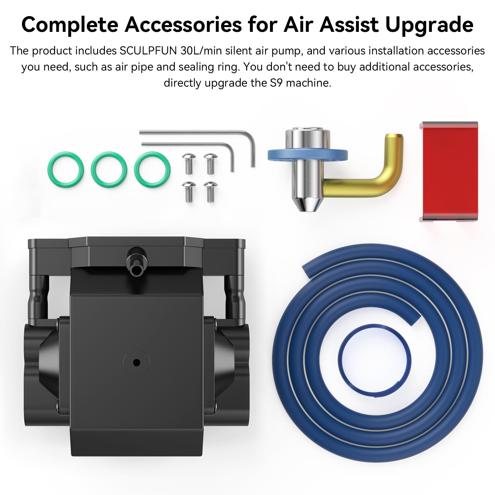 Amazon.com: SCULPFUN S9 Air Assist Kit, Clean Cut Engraving, High