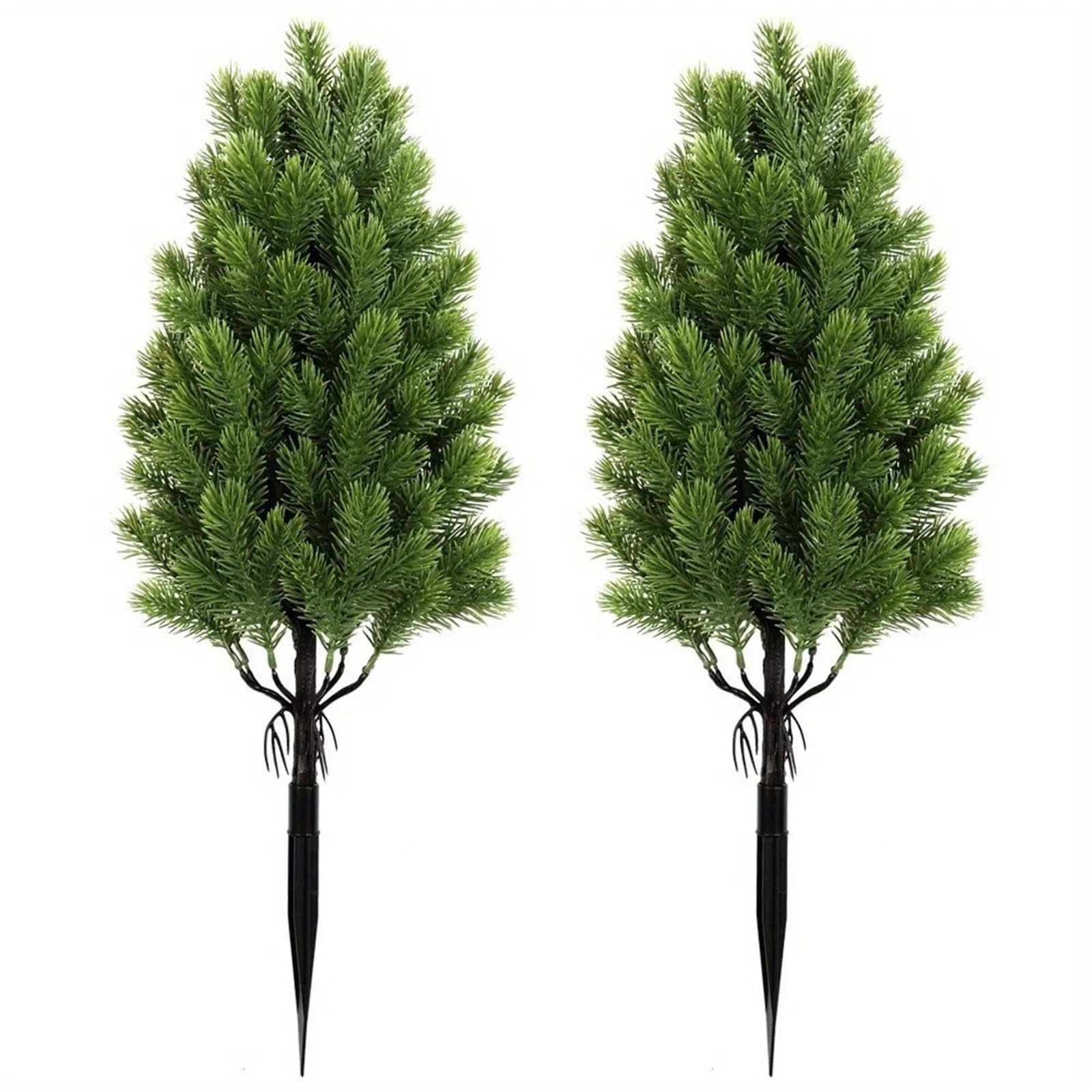 Rametti Di Pino Per Decorazioni 2 alberi di Natale artificiali, piante decorative for la casa e il giardino, aghi di pino artificiali decorativi for il giardino esterno(Green)