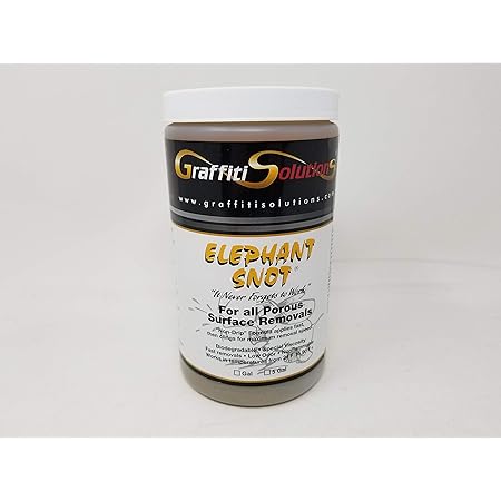 Graffiti Solutions Elephant Snot Graffiti Remover 1 Quart - Penetrates Deeply into Concrete, Cement, Brick, Grout, Stone