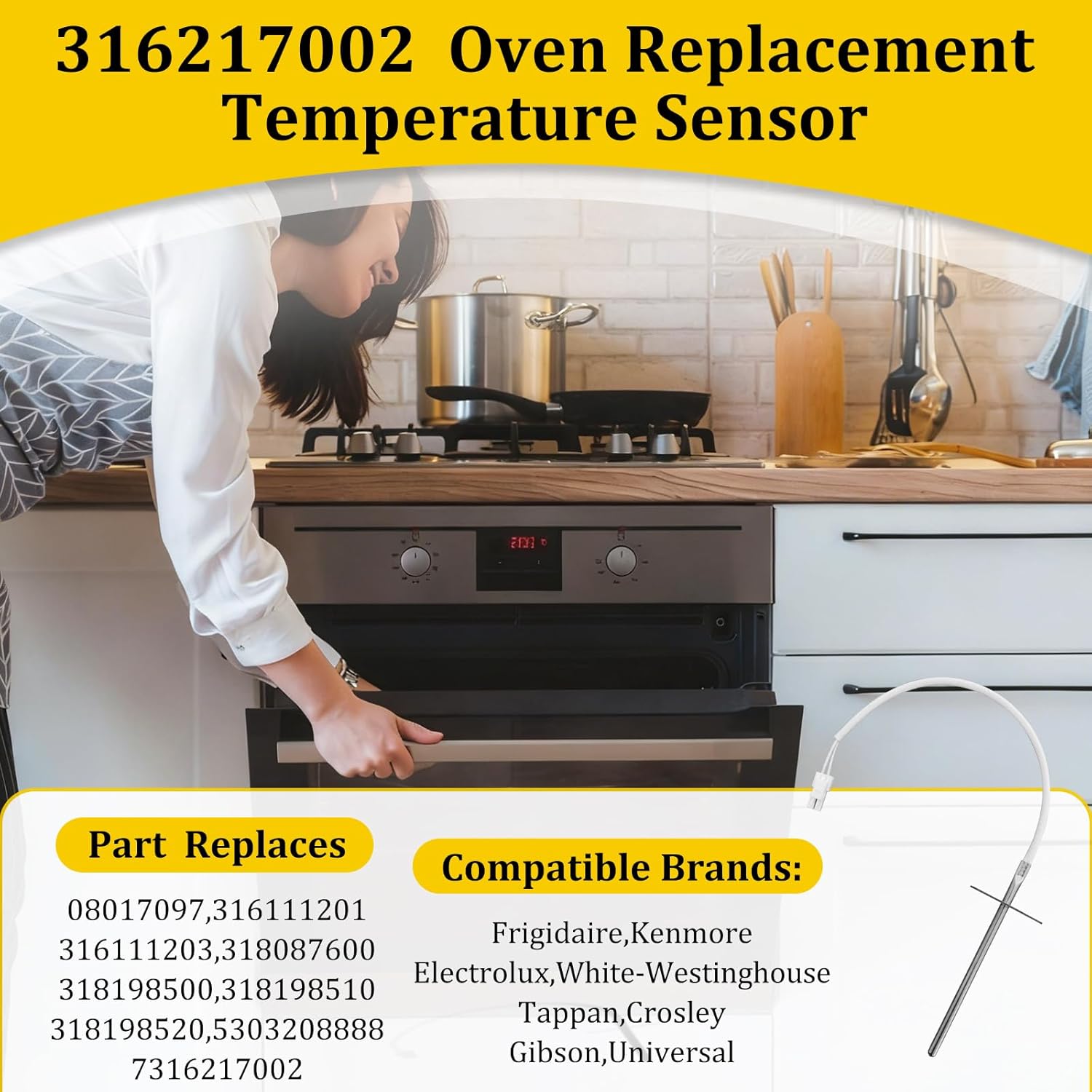 316217002 Fits for Frigidaire Oven Sensor Replacement Part