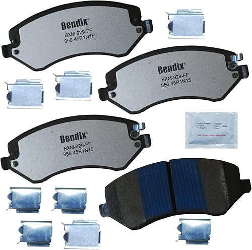 Miniatura 222 de Bendix Fleet Metlok MKD1770FM Pastillas de freno delanteras semimetálicas para Ford Expedition 2017-2010, F-150 2017-2010, Lobo 2020-2009, Lincoln