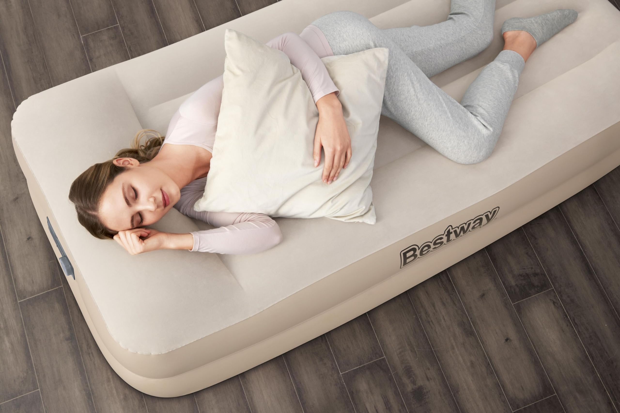 Bestway Tritech™ Meltemia - Colchón Hinchable Individual (191 x 97 x 42 cm, con Bomba eléctrica integrada), Color Beige