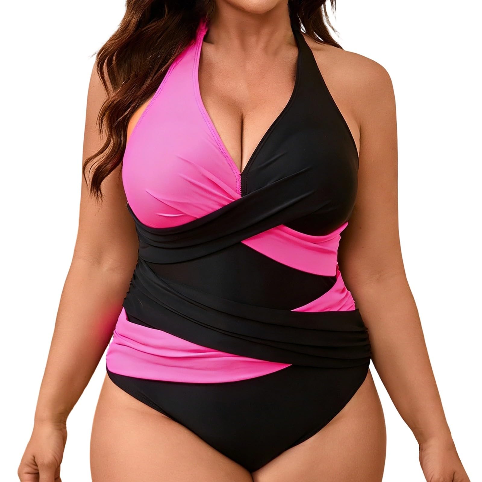 Genérico Swimsuit Reducer Woman Plus Size Fatos Pool Swimsuits Elegant Plus Size Suits Surf Swimsuit Sports Bathing Casual Clothing Reducers Beach Suit
