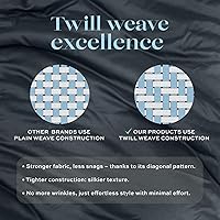 Vista 5 de White Classic Funda de edredón gris tamaño King, funda de edredón de microfibra con cremallera, juego de 1 funda de edredón de plumón con 2 fundas