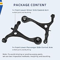 Vista 5 de DWVO Kit de 4 brazos de control inferiores delanteros con ensamblaje de rótula compatible con Acura TSX Sedan 4D Navigation 2003-2007 Accord