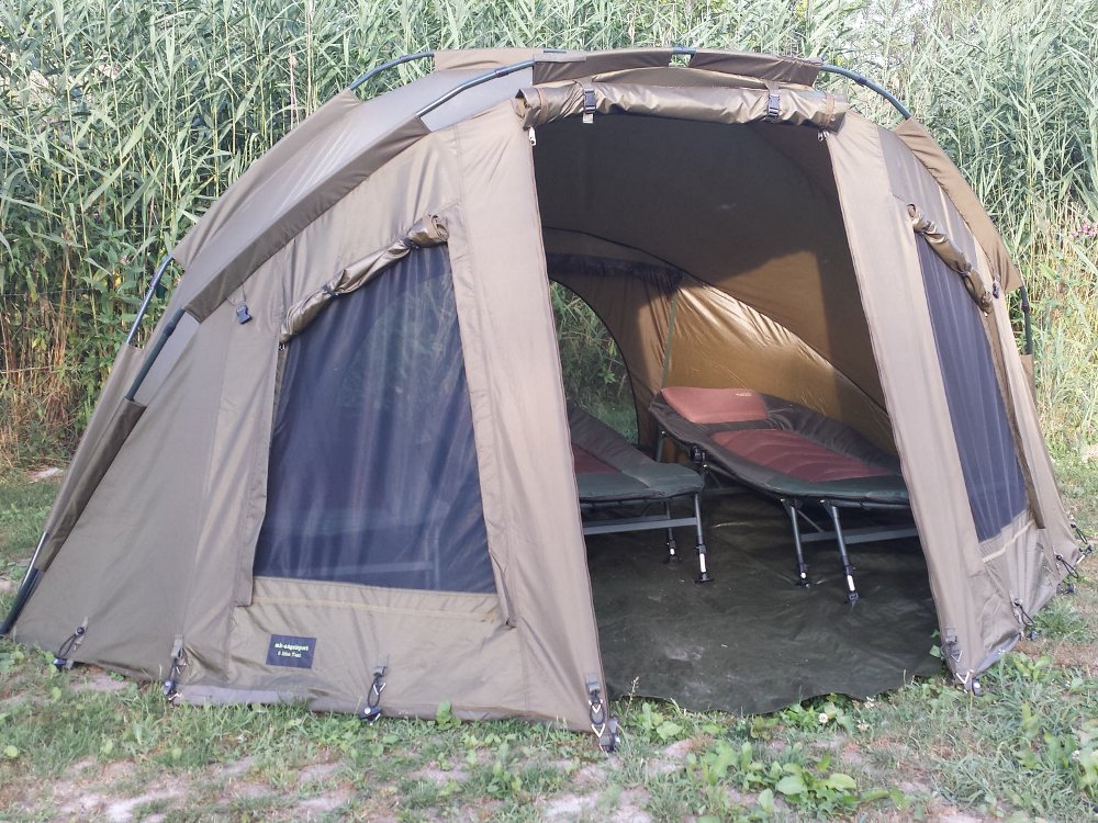 MK-Angelsport 5 Seasons Dome deluxe 3,5 Mann - Tienda de campaña para pesca (incluye cubierta)