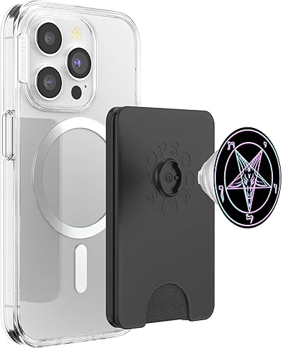 Miniatura 9 de Waporwave Pentagram Seal of Baphomet - PopSockets Grip and Stand para teléfonos y tabletas, Negro