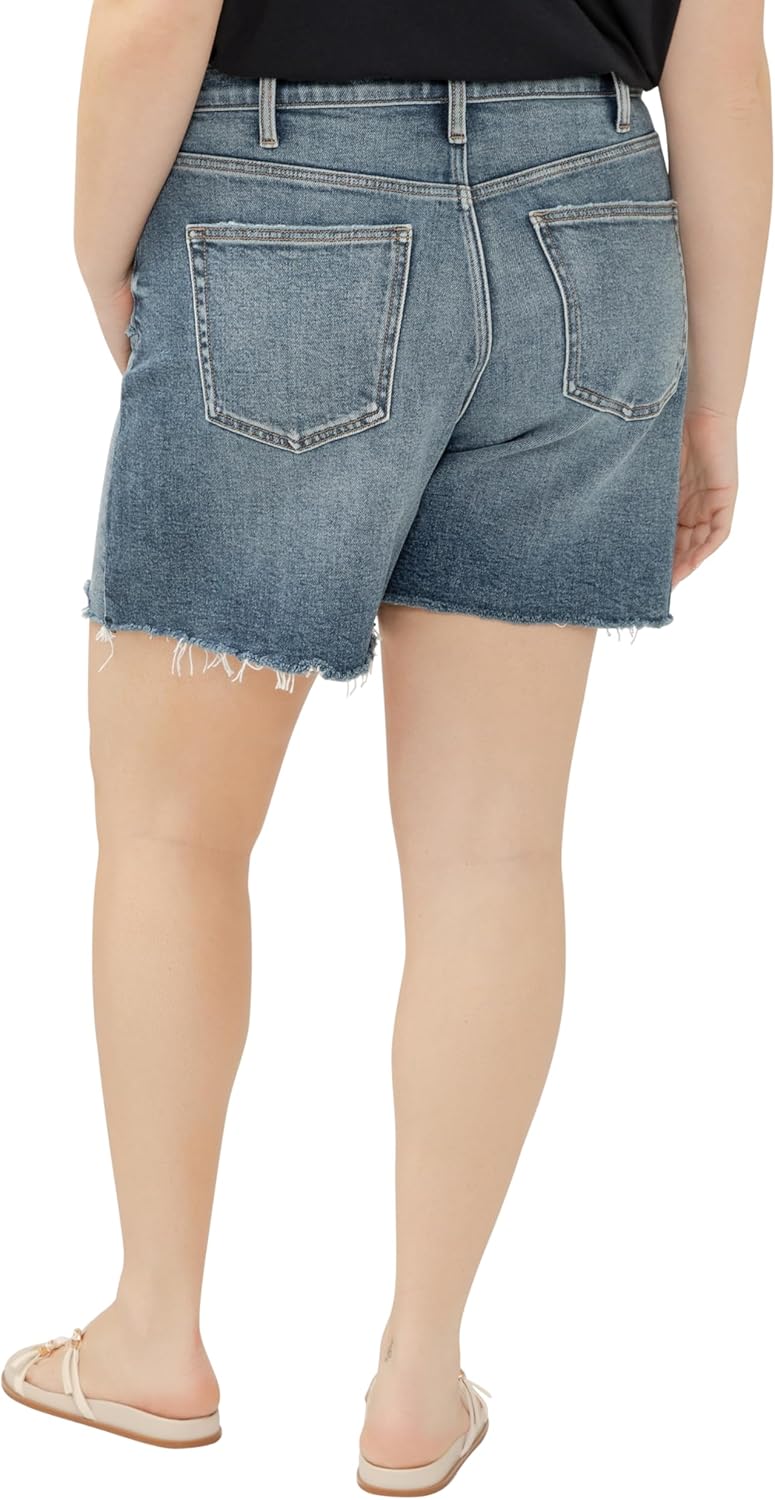 Silver Jeans Co. Women's Plus Size Highly Desirable High Rise Shorts