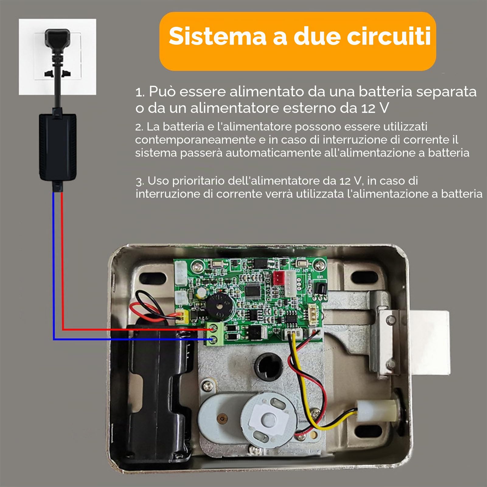Serratura Elettrica Elettronica per Porta Esterna, Magnetico e Infrarossi, Installazione Senza Fili, 88mm, Smart e Silenziosa - Sicurezza Elevata per Casa e Ufficio