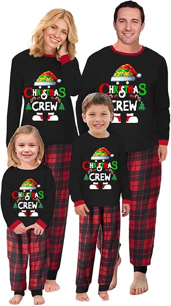 Radmire مطابقة بيجامة عيد الميلاد للعائلة، XMAS عطلة PJs مجموعة ملابس النوم طويلة الأكمام والسراويل