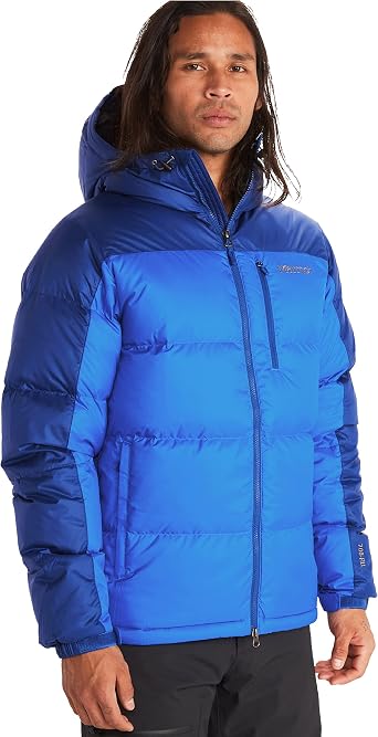 MARMOT Men's Guides Down Hoody Jacket, Cobalt Blue/Blue Night, Small
