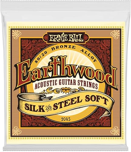 Miniatura 2 de Ernie Ball Earthwood - Cuerdas de guitarra acústica suaves de seda y acero calibre 11-52 P02045 y Martin MA130FX auténticas acústicas de núcleo