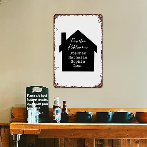 Miniatura 5 de SXUZUSF Family Definition Personalized Idea Poster Retro Tin Metal Sign For Home Room Hallway Bathroom Office Wall Decoration Size Is 12x8 Inch