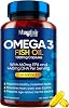 Omega 3 1000mg Capsules - 240 Fish Oil Tablets with 660mg EPA & 440mg DHA per Daily Serving - Supports Heart, Vision, Brain Health - 4 Months Supply - Made in UK