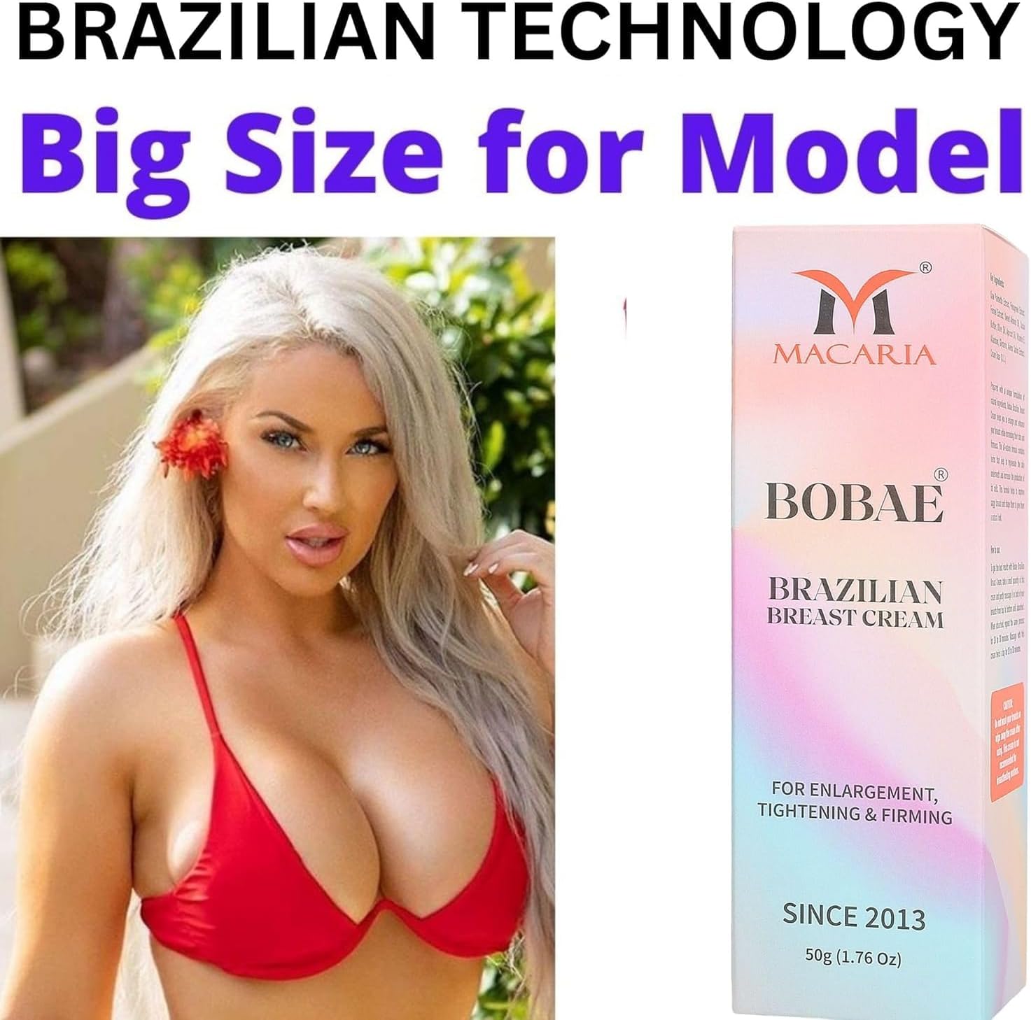 Bobae Brazilian Natural Bust Cream | Beauty Care for Skin Elastici