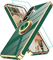 Vista 137 de Gritup Funda para Samsung Galaxy A14 5G: Funda para Samsung A14 2 piezas, protector de pantalla, soporte de anillo de rotación de 360°, soporte