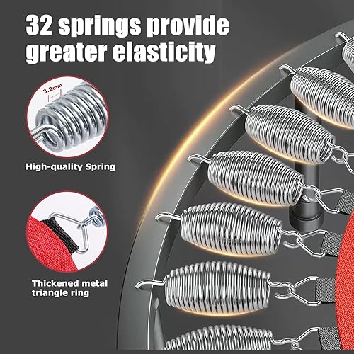 Miniatura 8 de Trampolín Rebounder para adultos  Mini trampolín plegable de 4050 pulgadas, trampolín de entrenamiento pequeño y portátil para fitness