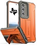 CaseBorne Compatible with Samsung Galaxy S23 5G Case, Rugged Full-Body Multi-Layer Protective Cover with Kickstand Screenless (Formerly ArmadilloTek) - Orange