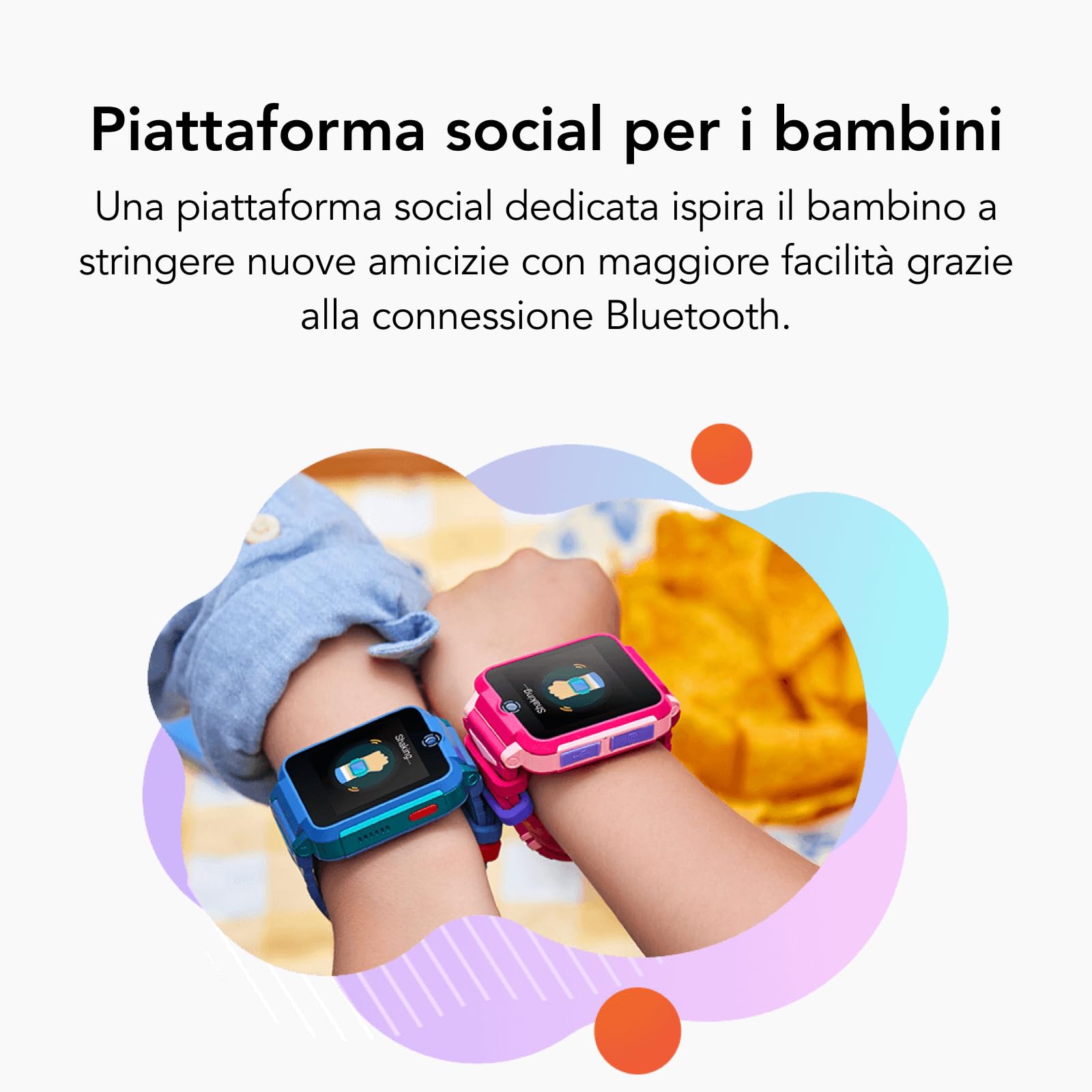 TCL MOVETIME Family Watch 2 - Smartwatch 4G per bambini, GPS, videochiamate, monitoraggio dell'attività fisica, blu