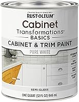 Vista 13 de Rust-Oleum 372012 Transformations Basics - Pintura para gabinetes y molduras, cuarto de galón, color negro