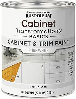 Rust-Oleum 372007 Transformations Basics Cabinet & Trim Paint, Quart, Pu...