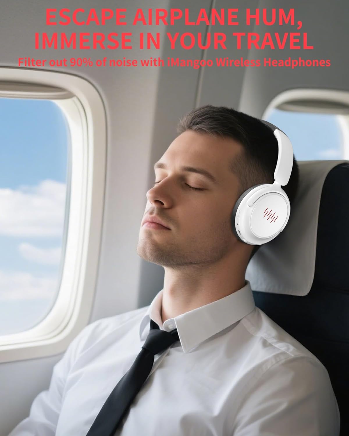 iMangoo 5.4 Bluetooth Hearing Ear Protection Headphones with Stereo Music Sound Comfort Adjustable Headband, Safety Noise Reduction Ear Muff Headset for Mowing Outdoor Yard Work, Snowblowing