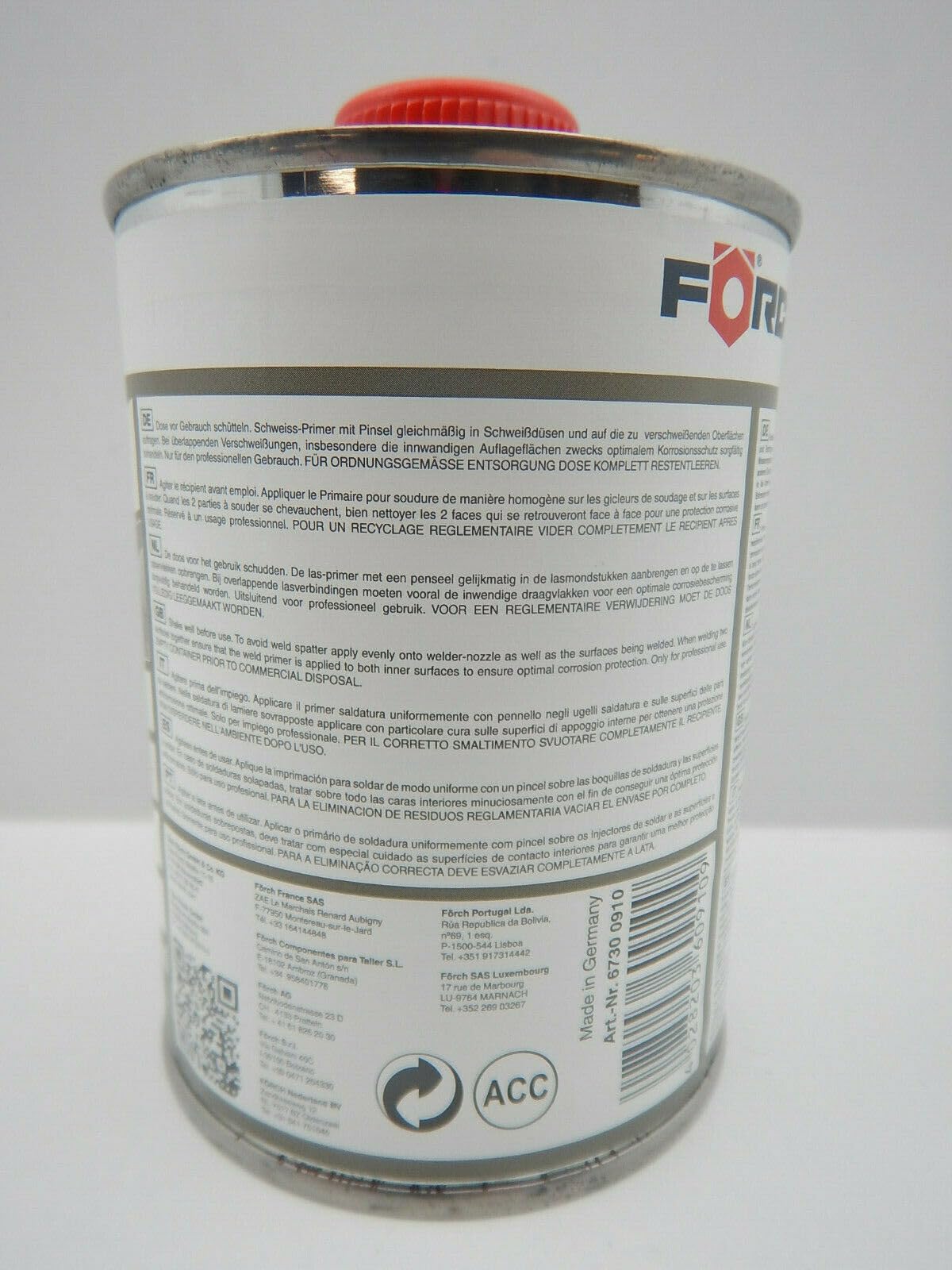 Förch L208 SCHWEISSPRIMER SCHWEISS - PRIMER ROSTSCHUTZ KORROSSIONSSCHUTZ 500ml