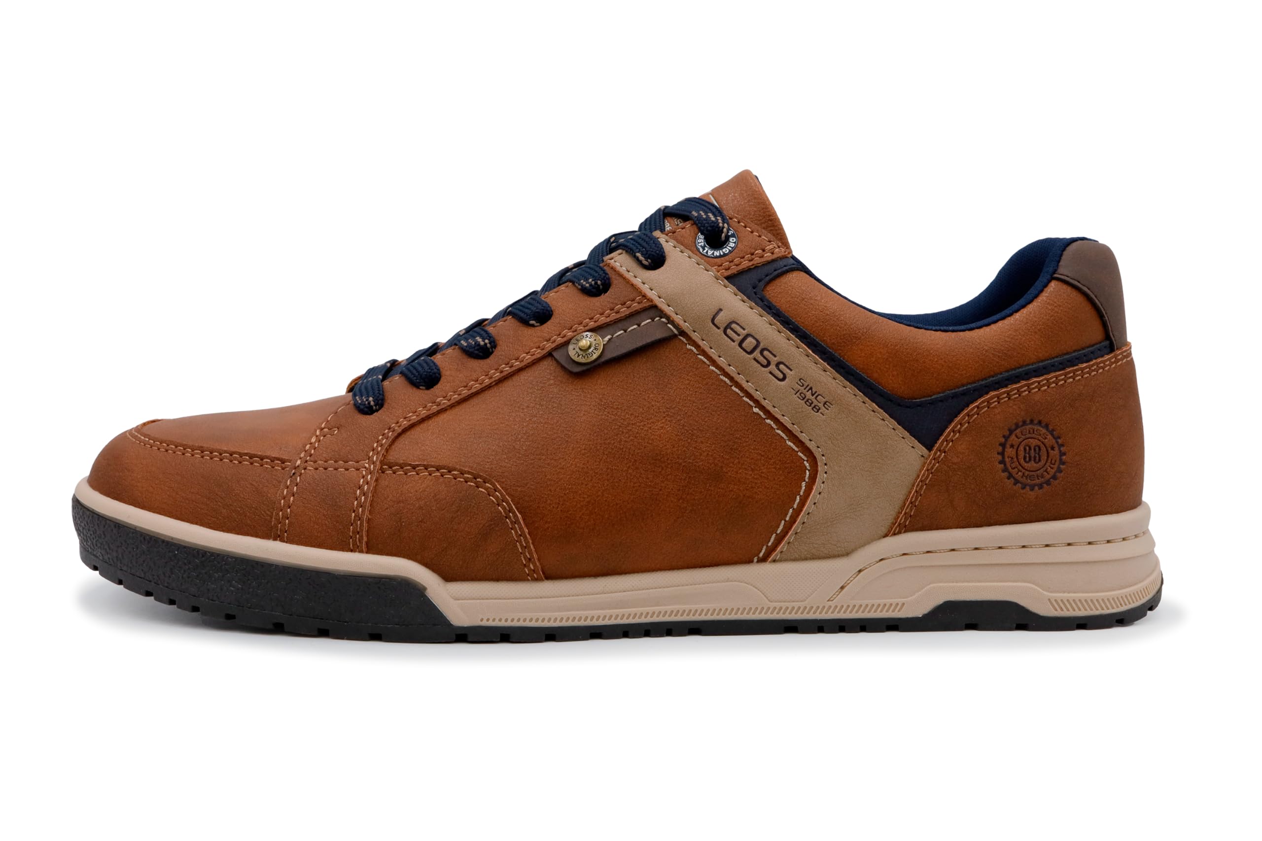 Scarpe da Ginnastica Uomo Sneaker con Lacci Scarpe da Città Scarpe da Escursionismo Casual Scarpe da Walking in Pelle Sportive