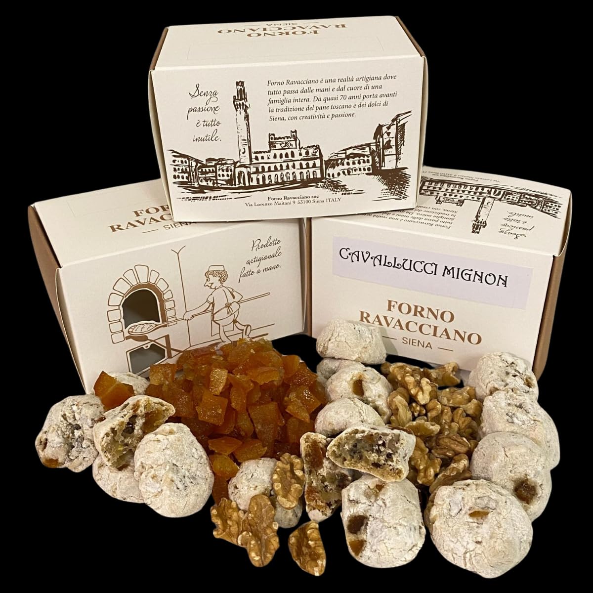 Cavallucci mignon noci e arance candite, 200gr, Forno Ravacciano
