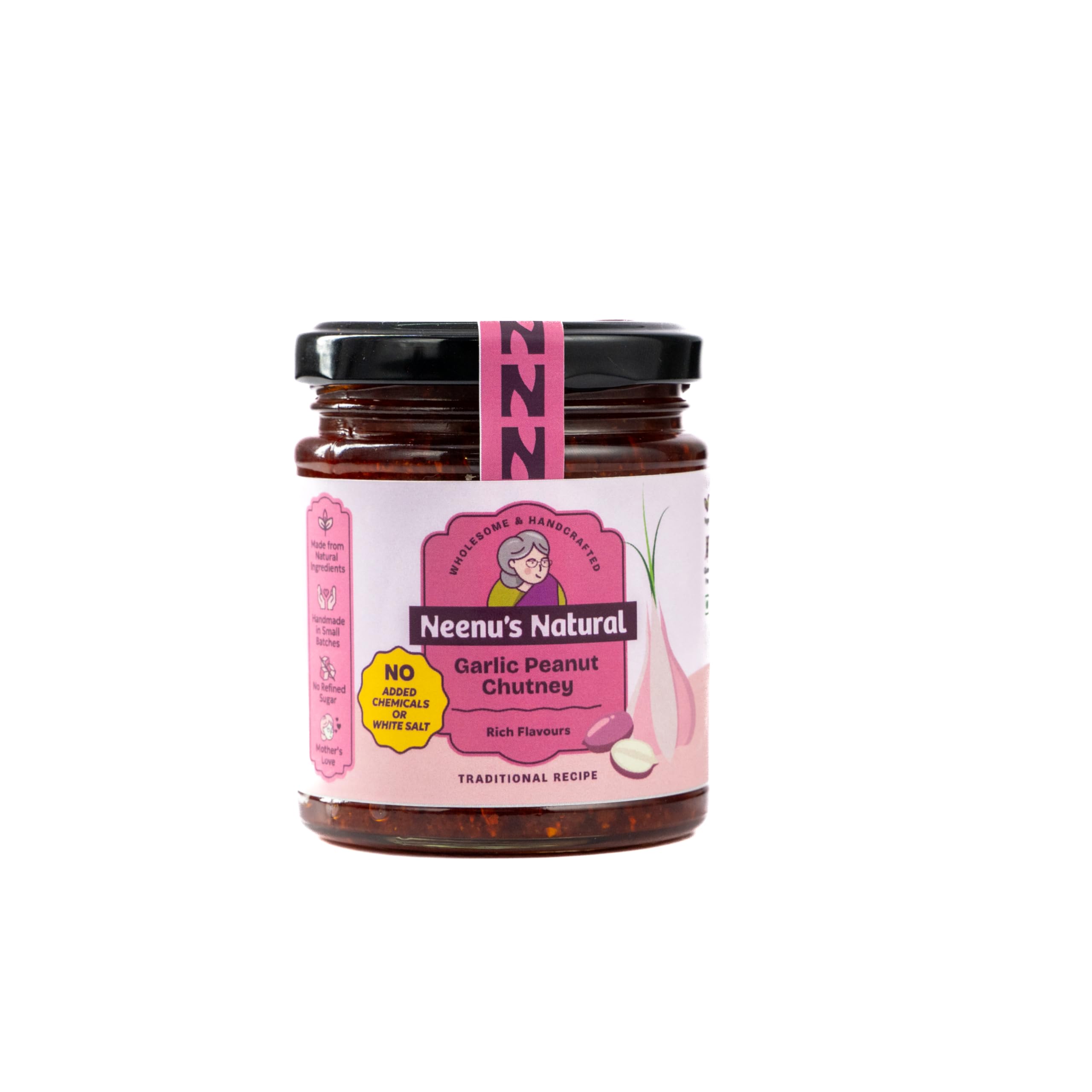 Neenu's Natural Garlic and Peanut Spread (200g) | Garlic & Penut Achaar | Indian Preserve, Chutney | No Preservatives - Pack of 1-picture-23