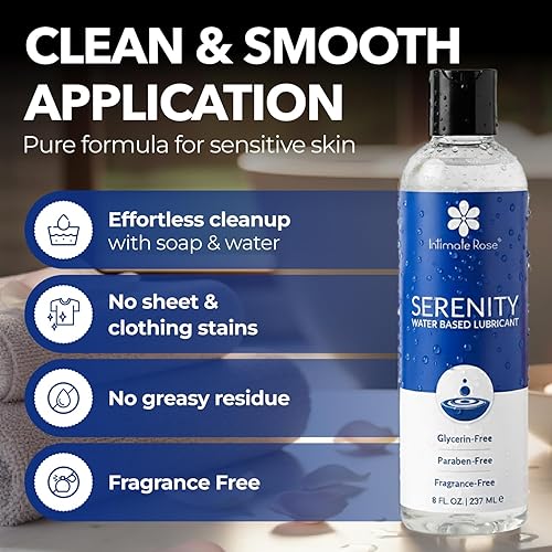 Miniatura 2 de Lubricante personal a base de agua, gel lubricante sin fragancia para privacidad, lubricante para hombres, mujeres y parejas, no mancha, 8 onzas