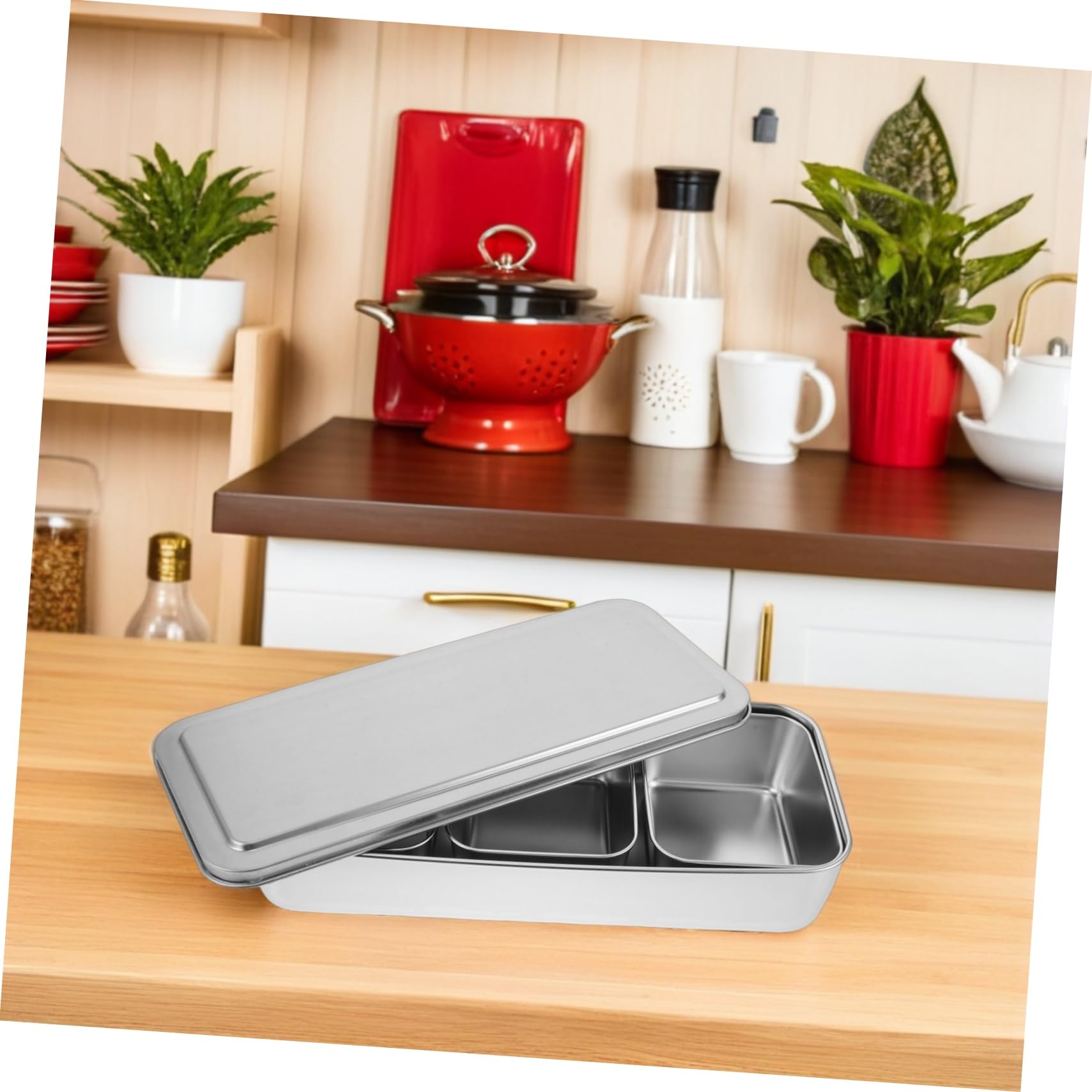 ULTECHNOVO Gewürzbox Fach mit Deckel Rostfrei Platzsparend Auslaufsicherer Behälter für Salz Pfeffer und Gewürze Frischeerhaltend Für Küche und Gastronomie