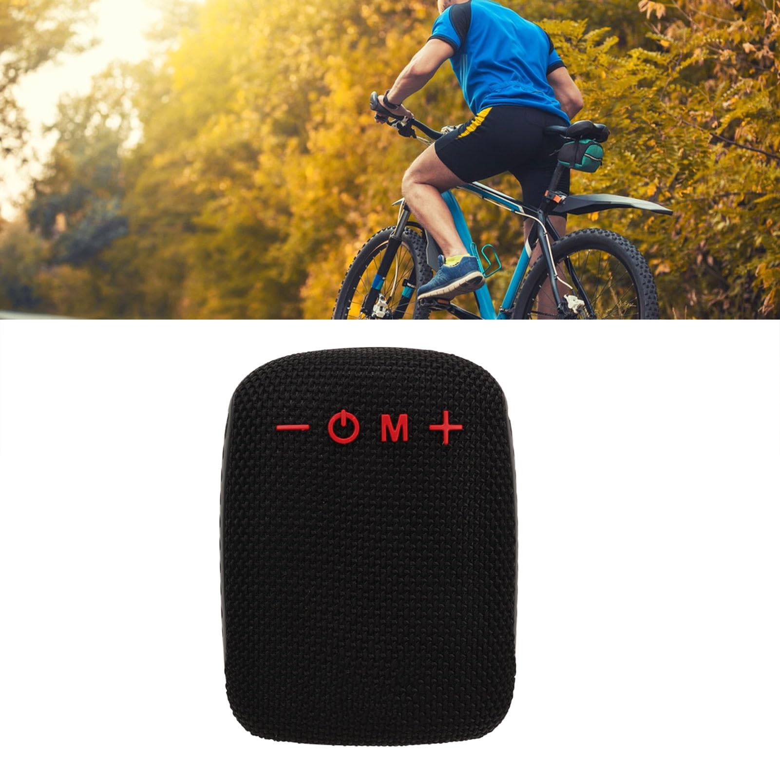 KIMISS Altoparlante per Bici - Altoparlante Portatile Impermeabile con Supporto per la Scheda di Memoria e Radio - per le attività in Bicicletta e all'aperto (BLACK)