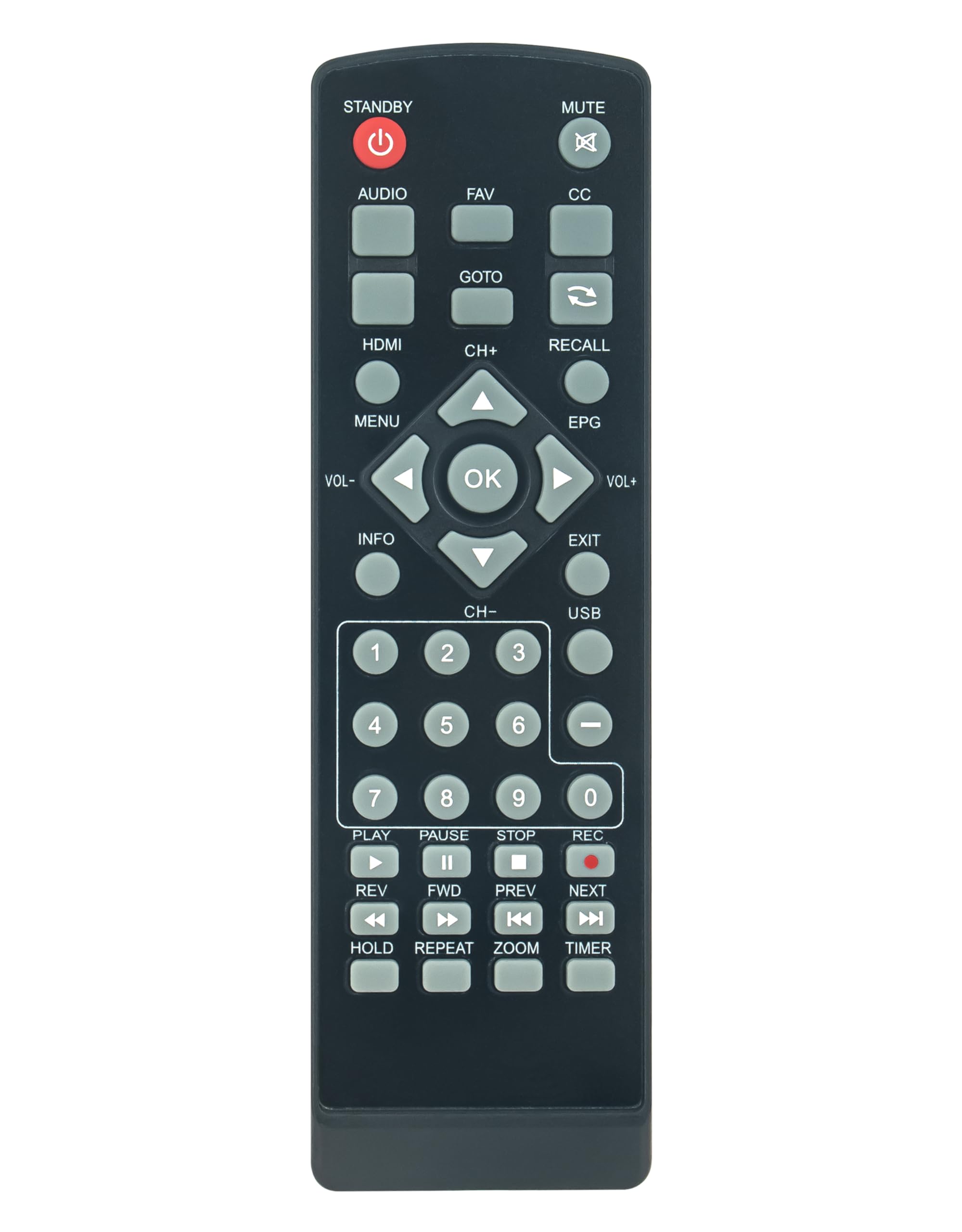 BeyutionAT103B Replacemrnt Remote Control Fit for Ematic AT103B Digital TV Converter Box