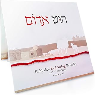 Original 60'' Wool Kabbalah Red String Bracelet from Israel for up to 7 Bracelets - Kabbalah Protection Bracelet From Israel 100% Wool - Includes Explanation, Blessing & Instructions