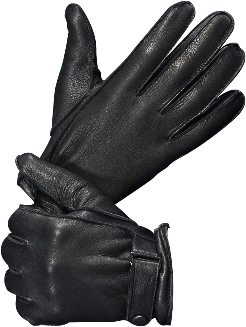 YISEVEN Men's Deerskin Leather Gloves Hand Sewn