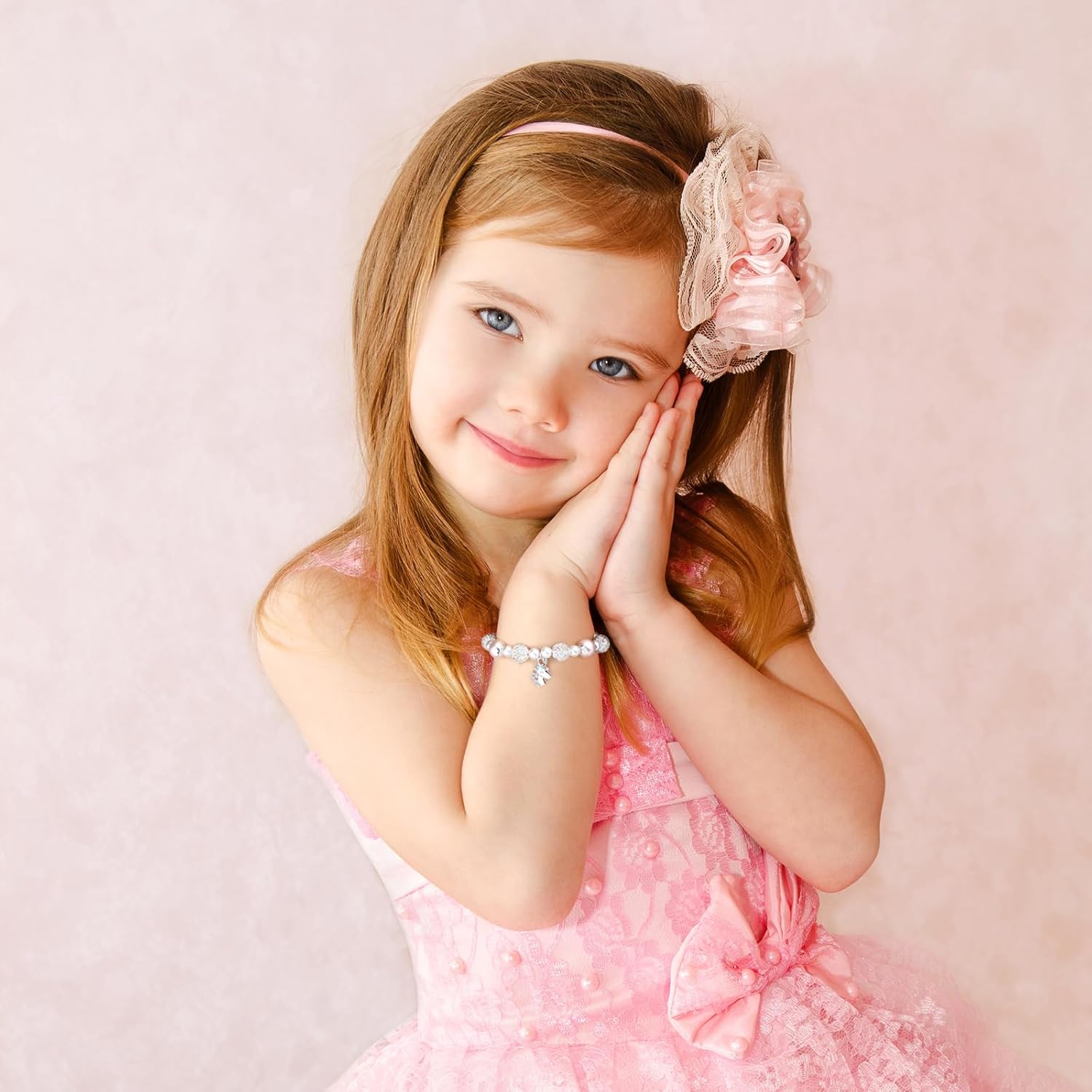 Unicorn Charm Bracelet for Girls - Adjustable Pink Pearl Kids Bracelet for Toddler Girls 4-12 Year Old- Daughter Granddaughter Child's Jewelry Gift for Birthday Christmas gifts - Image 5