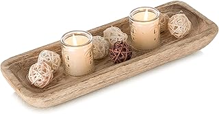 Romadedi Wooden Bowl, Decorative Wooden Tray, Decorative Tray, Oblong Key Bowl, Wooden Tray, Rectangular Table Decoration, Coffee Table, Dining Table, Living Room Bowl, Decorative Items, Candle Bowl,