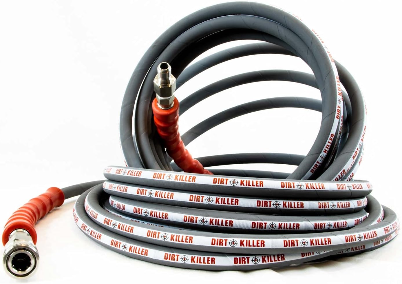 100 FT Grey Non Marking Pressure Washer Hose Double Wire