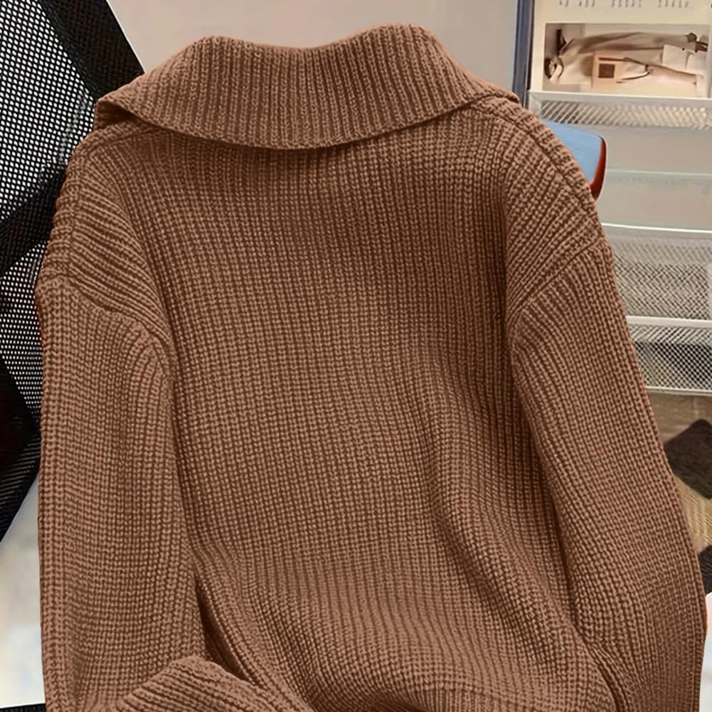 chouyatou Women's 2025 Fall Button Down Cropped Cardigan Sweater Chunky Knit Work Casual Cardigan Jacket - Image 5