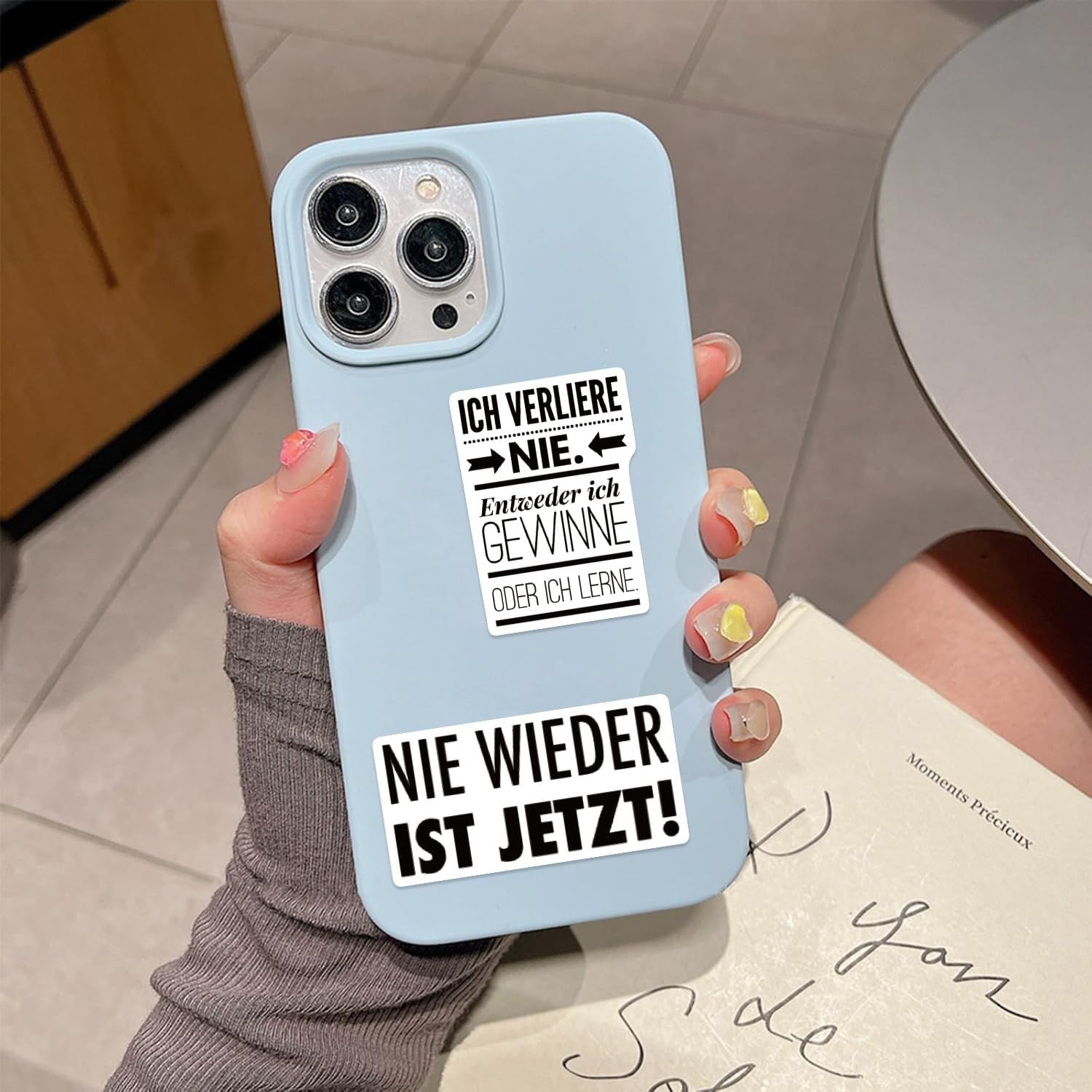 German Motivational Aesthetic Stickers for Teens Adults, 50PCS German Inspirational Quote Waterproof Stickers for Water Bottles Laptop Journal Scrapbook, Teacher Positive Decals for Students - Image 9