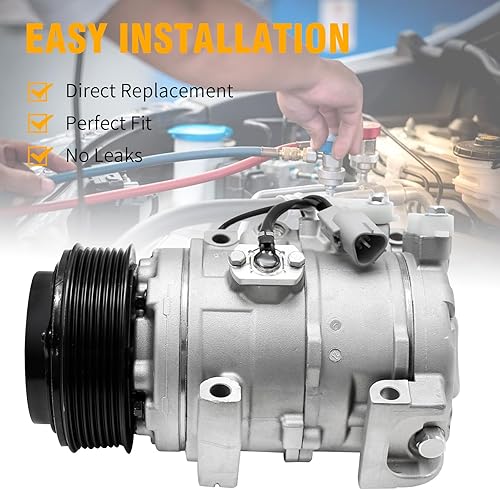 Miniatura 9 de Reemplazo del compresor de aire acondicionado para CO 27000C compatible con Toyota Corolla Matrix 1.8L 2003-2008 Reemplazo del embrague de aire