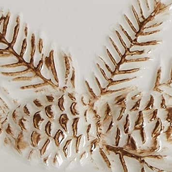 Park Designs Antler Salad Plate Set of 4, Cream | Ceramic | Beautiful Antler Design | Eye-Catching Look | Christmas Dinnerware Accent
