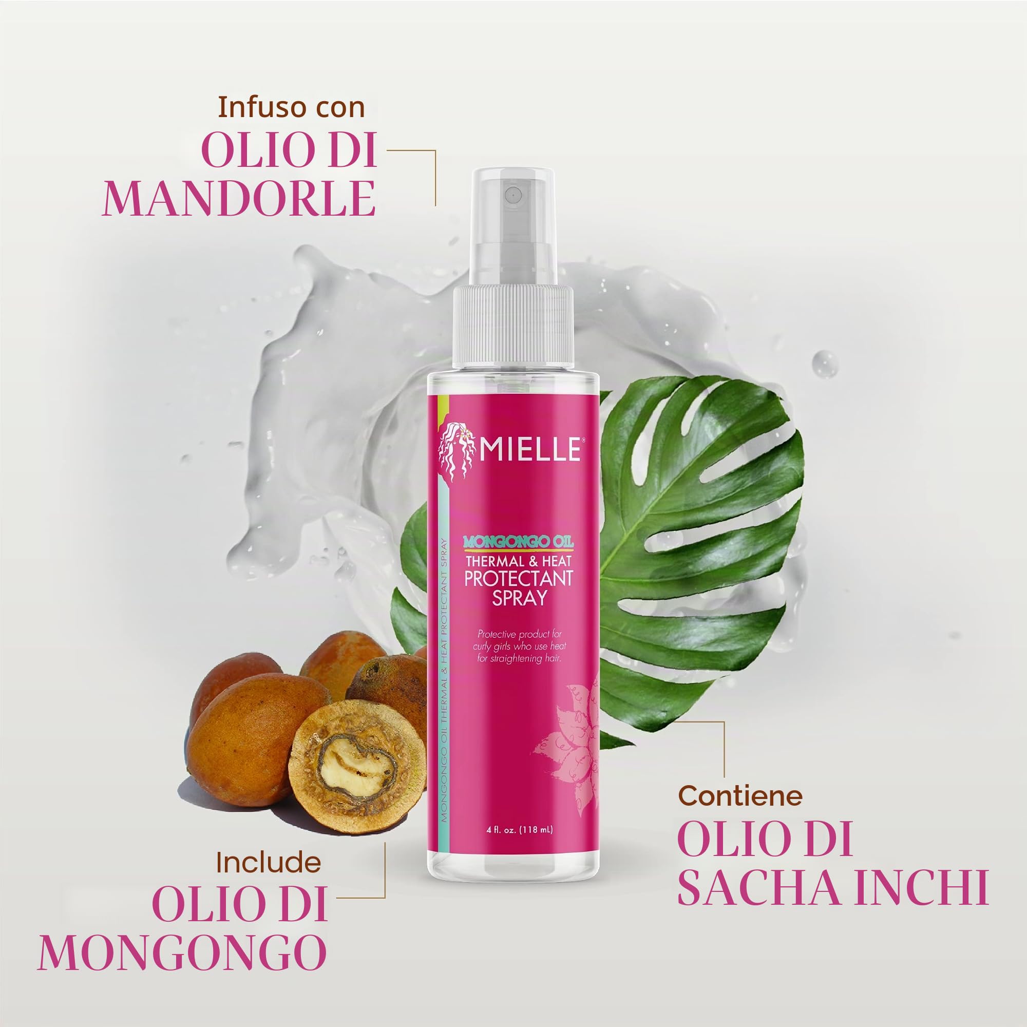 Mielle mongongo oil thermal & heat spray protector 118 g