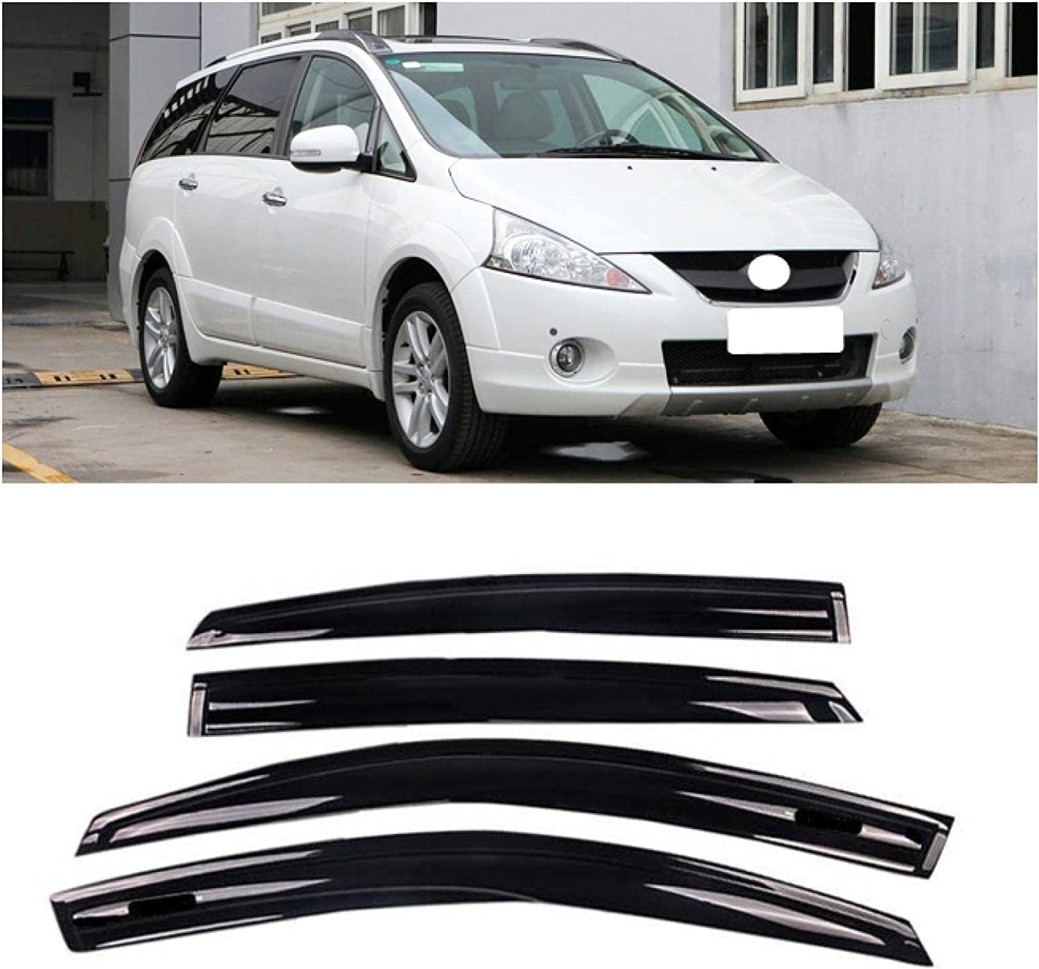 REDOVO Windabweiser Set - 4-tlg. Für Mitsubishi GRANDIS 2003-2011