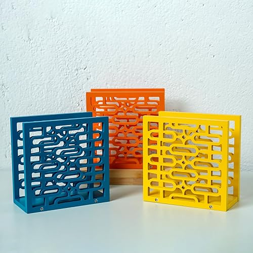 Miniatura 7 de Servilletero moderno de mediados de siglo con estrella retro  Decoración de cocina geométrica ovalada atómica  Regalo de la era atómica de los años