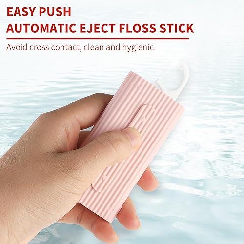 Miniatura 4 de Estuche portátil de hilo dental automático, organizador de recogida de hilo dental de viaje, estuche de almacenamiento con dispensador de hilo