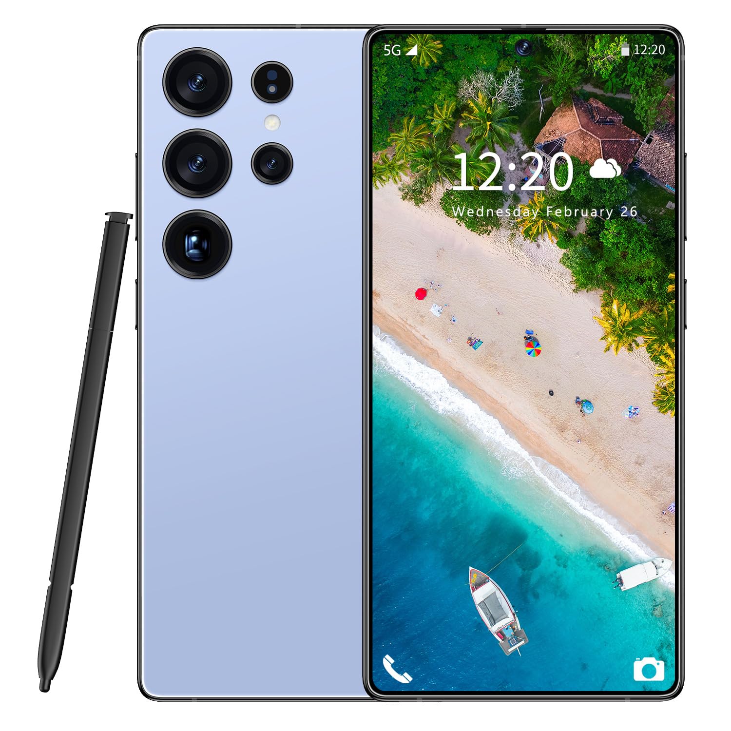 I25 Ultra Unlocked Phone | 12+512GB Smartphone | Cell Phone Android 14.0 | Battery 7000mAh | 6.99" HD Display | 68+108MP Zoom Camera | with Dual SIM | Fingerprint Lock | Face ID (Blue)